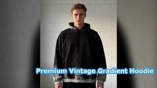 A528 Vintage Gradient Washed Hoodie Streetwear Essential