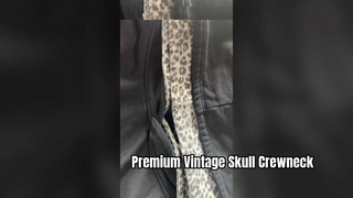 Vintage Washed Skull Crewneck Streetwear Pullover