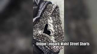 Leopard Double Waist Streetwear Shorts for Men